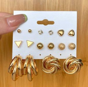 Gold Tone Earring Set