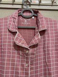 Pink Checkered Pajama Set