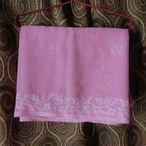 Pink Embroidered Saree💖