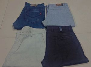 Men's Casual Pants Bundle Of 4