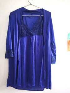Blue Lace Lingerie Nightgown