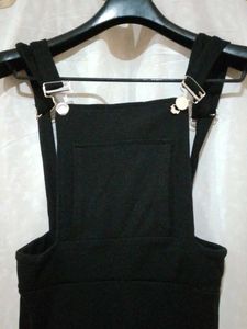 Black Overalls Dress
