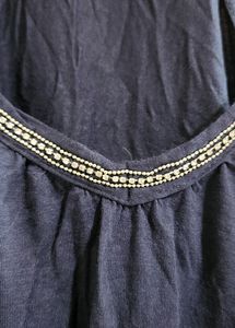 Sleeveless Party Wear Blue Top