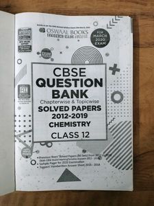 CBSE Question Bank Solved Papers Class 12