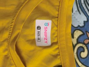 Cute Yellow New Tee for 4-6 years girl