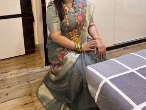 Olive Pink Saree With Blouse