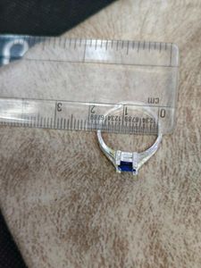 Pure Silver Ring In Blue Stone