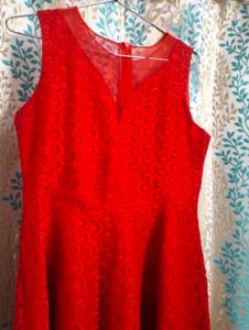 💅Sweetheart Red Fit&amp;Flare Net Dress💅