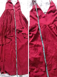 Brand New ( Shein) Red Satin  High Low Dress