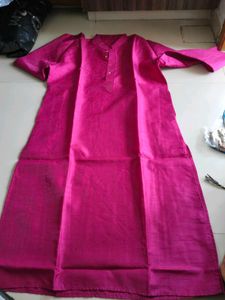 Elegant Pink Embroidered koti and kurta set