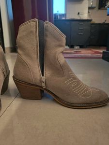 Branded original leather Cowgirl Ankle Boots