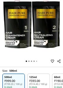 Hair Pure Straightening Set with tag