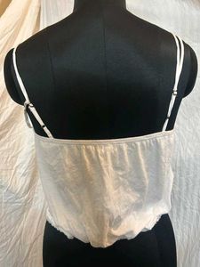 White Eyelet Tank Top
