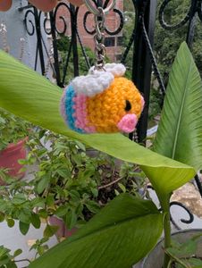 Cute Crochet Bee Keychain