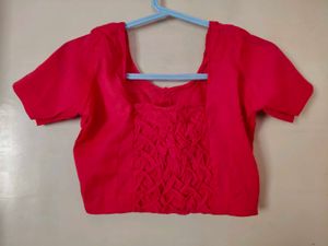 Rosy Pink Saree Blouse