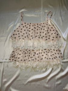 Pink Ribbon Tiered Cami Top