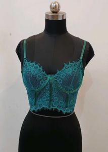 Teal Lace Bralette..size M