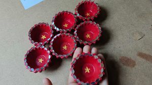 Handmade Diwali Diya Set