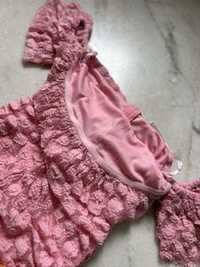 Pink Off-Shoulder Dress