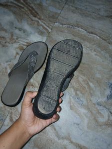 Elegant Silver Flip Flops