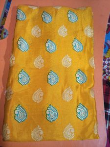 Yellow Garden Silk Saree Full Lace With Blouse
