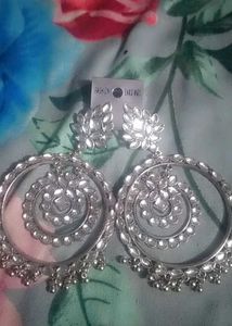 Statement Silver Hoop Earrings