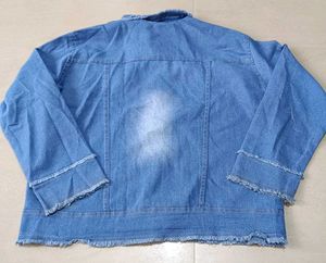 Stylish Denim Jacket, 4XL Size