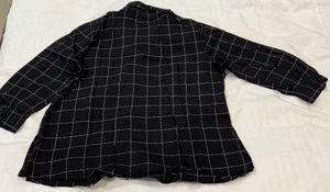 Checkered Tie Neck Shirt/Top