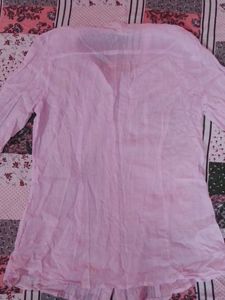 Pink Button-Down Top