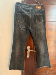 Black Wash Flare Jeans