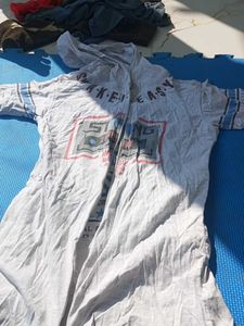 Graphic Print T-Shirt with Hoodie