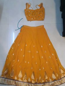 Backless Lengha Festive Mehendi