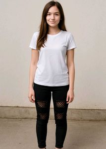 edgy black ripped jeans with comfort& style!!!