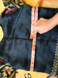 Black &amp; Gold Embroidered Kurti
