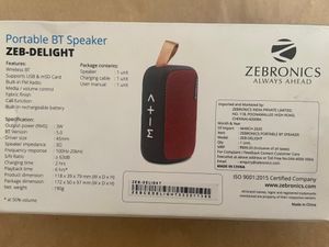 ZEBRONICS Speaker