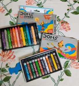 DOMS Wax Crayons and Oil Pastels