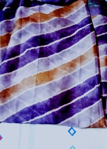 Striped Purple &amp; Brown Saree Pack Of 3