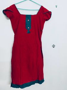 Red Kurtha Top
