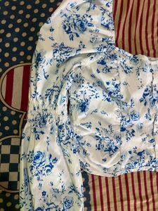 SHEIN WHITE &amp; BLUE TOP