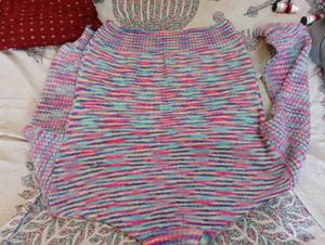 Multicolored Puff Sleeve Sweater