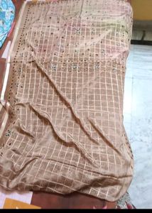 glossy soft stylish saree