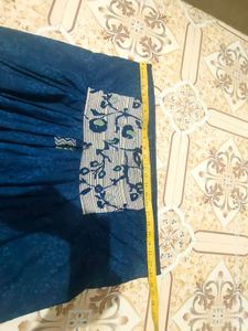 Ethnic Blue Patterned Pants