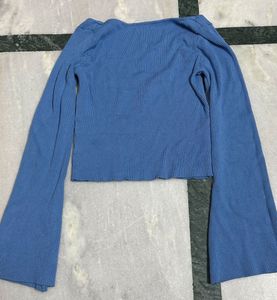Blue Long Sleeve Top