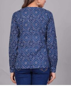 Blue Pure Cotton Turnic