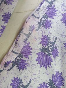 🆕 Corset Purple Floral Bell Sleeve Short Kurti