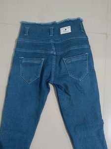 High-Waisted Denim Jeans