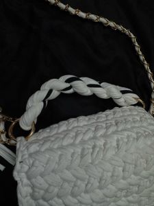 White Party Wear Handbag