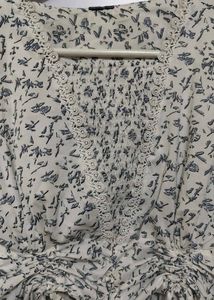 very pretty floral white top