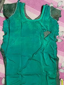 Bottle green Silk Suit