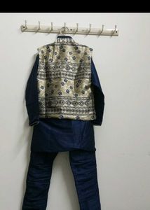 partywear kurta waistcoat set